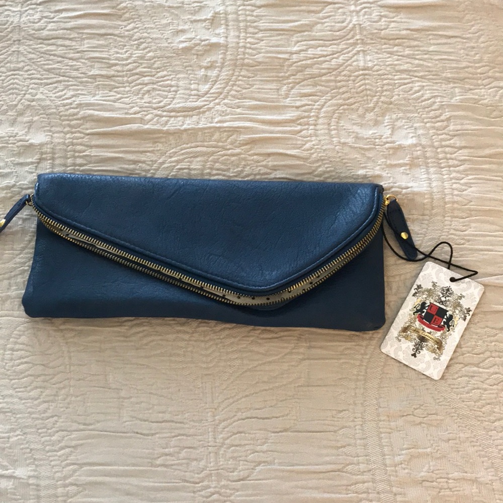 Blue Urban Expressions clutch with tags